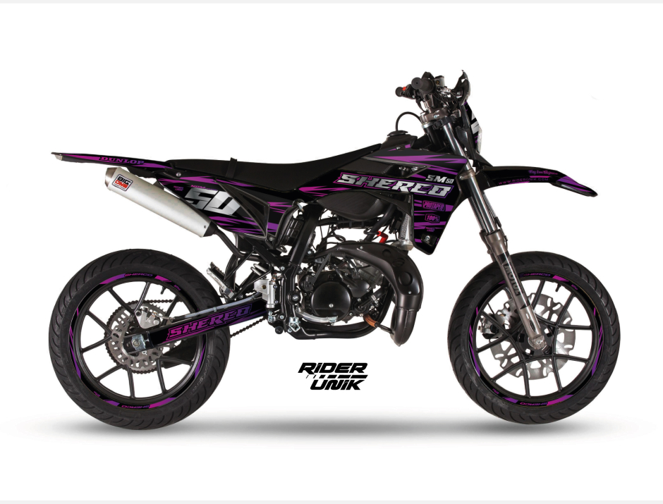 Kit déco complet RiderUnik SHERCO 50 SM ATK PINK 1