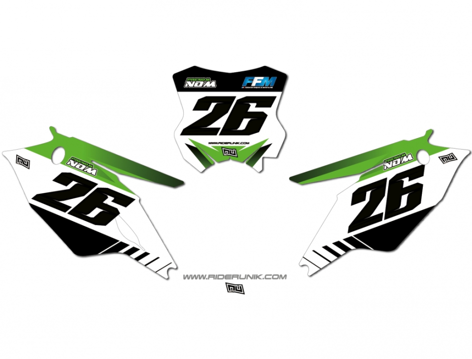 KIT DECO FONDS DE PLAQUES KAWASAKI TRA 1