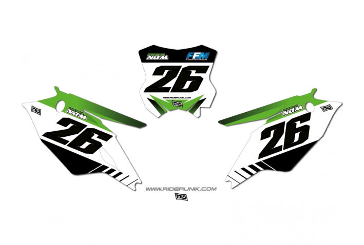 KIT DECO FONDS DE PLAQUES KAWASAKI TRA