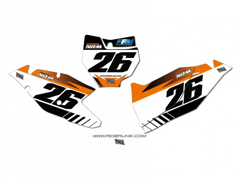 KIT DECO FONDS DE PLAQUES KTM TRA 1