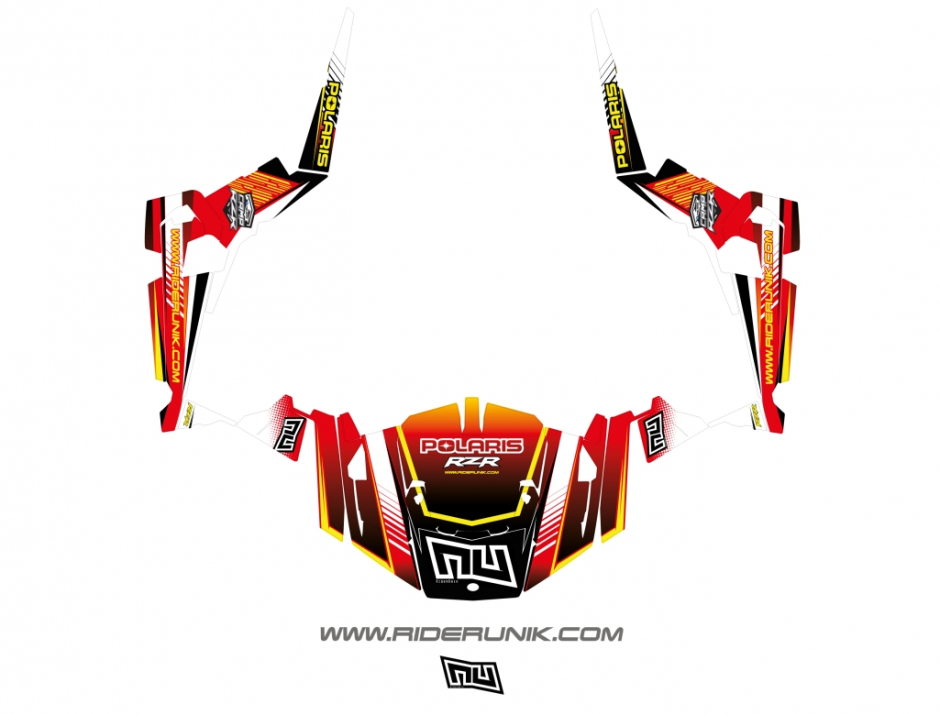 KIT DECO SSV POLARIS RZR Straight rouge 1