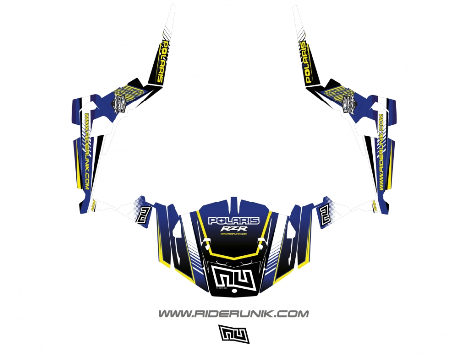 KIT DECO SSV POLARIS RZR Straight bleu 1
