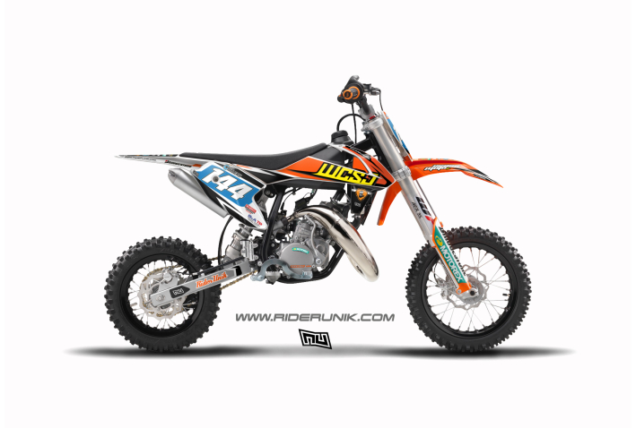 KIT DECO MOTOCROSS 50SX RIDERUNIK WCSJ