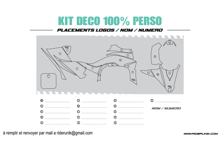 KIT DECO QUAD 100% PERSONNALISE