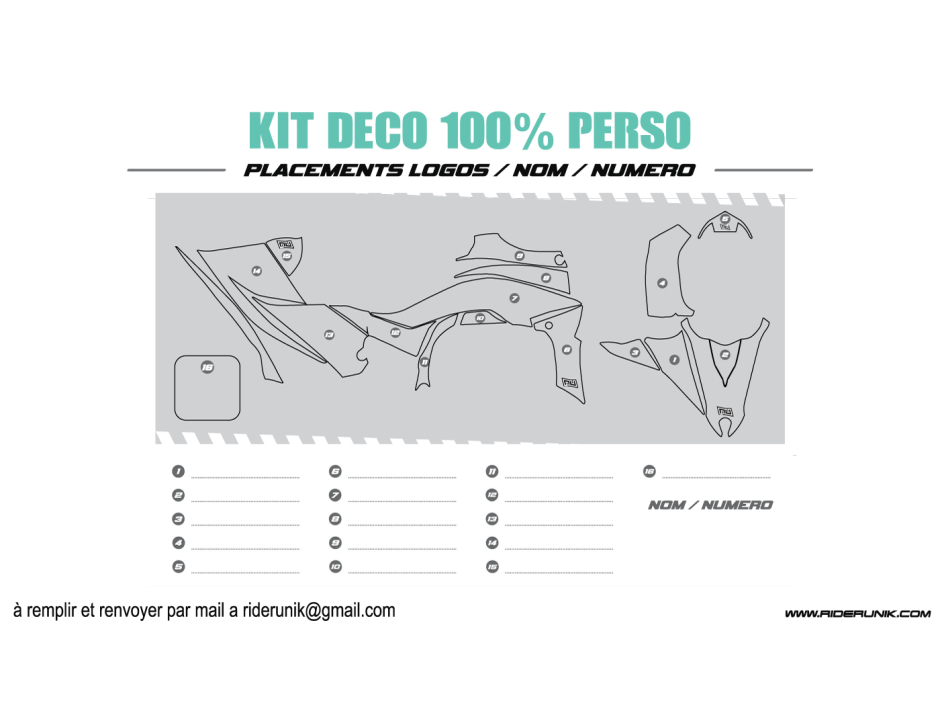 KIT DECO QUAD 100% PERSONNALISE 1