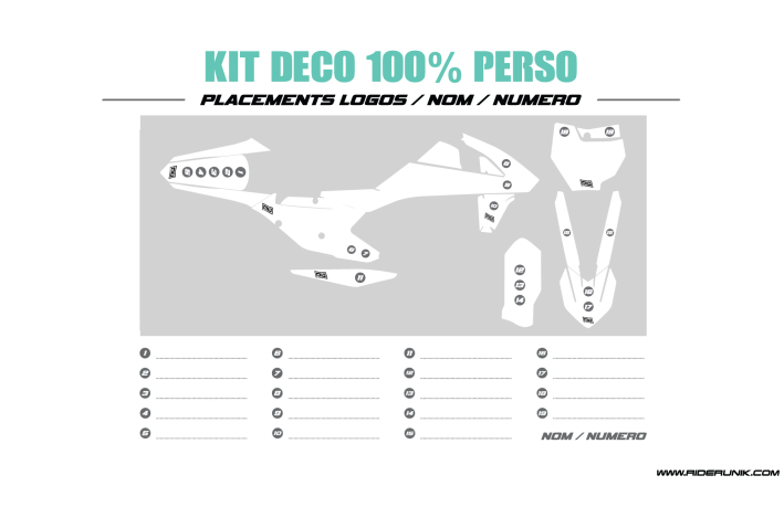 KIT DECO MOTOCROSS 100% PERSONNALISE