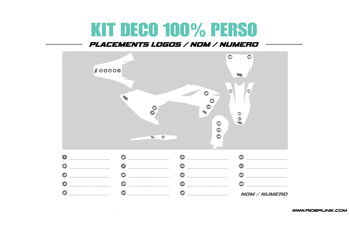 KIT DECO MOTOCROSS 100% PERSONNALISE