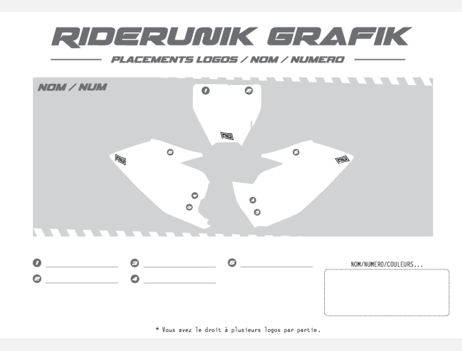 KIT DECO FONDS DE PLAQUES HUSQVARNA 100% PERSO 1