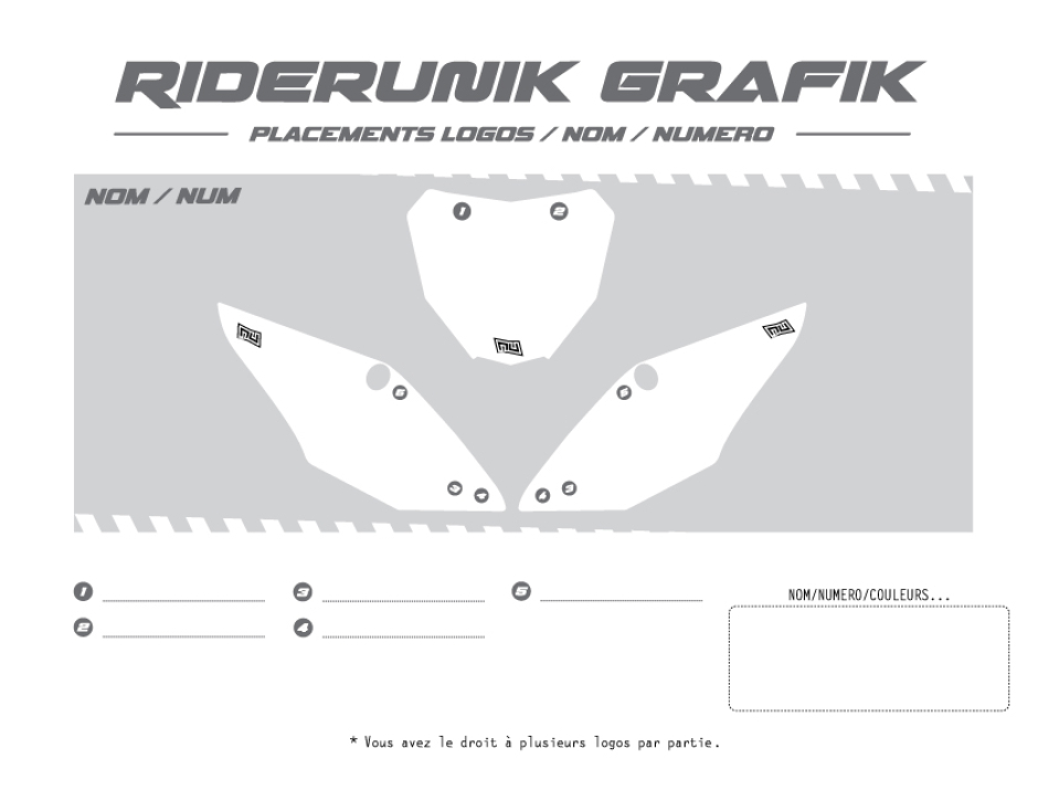 KIT DECO FONDS DE PLAQUES HONDA 100% PERSO 1