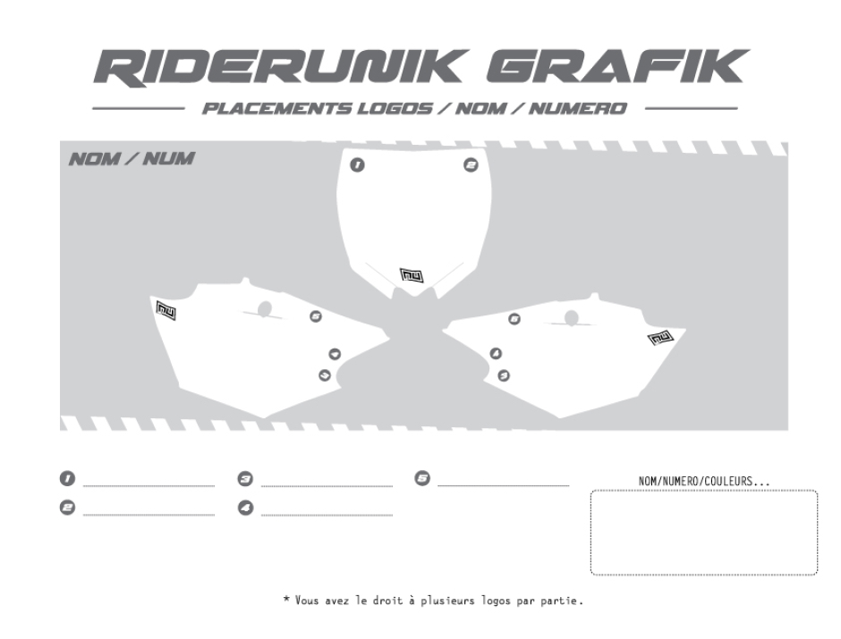 KIT DECO FONDS DE PLAQUES YAMAHA 100% PERSO 1