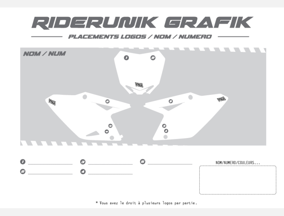 KIT DECO FONDS DE PLAQUES SUZUKI 100% PERSO 1
