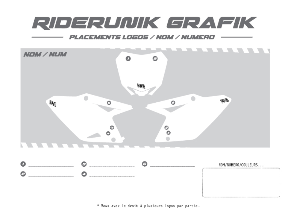 KIT DECO FONDS DE PLAQUES SUZUKI 100% PERSO 1