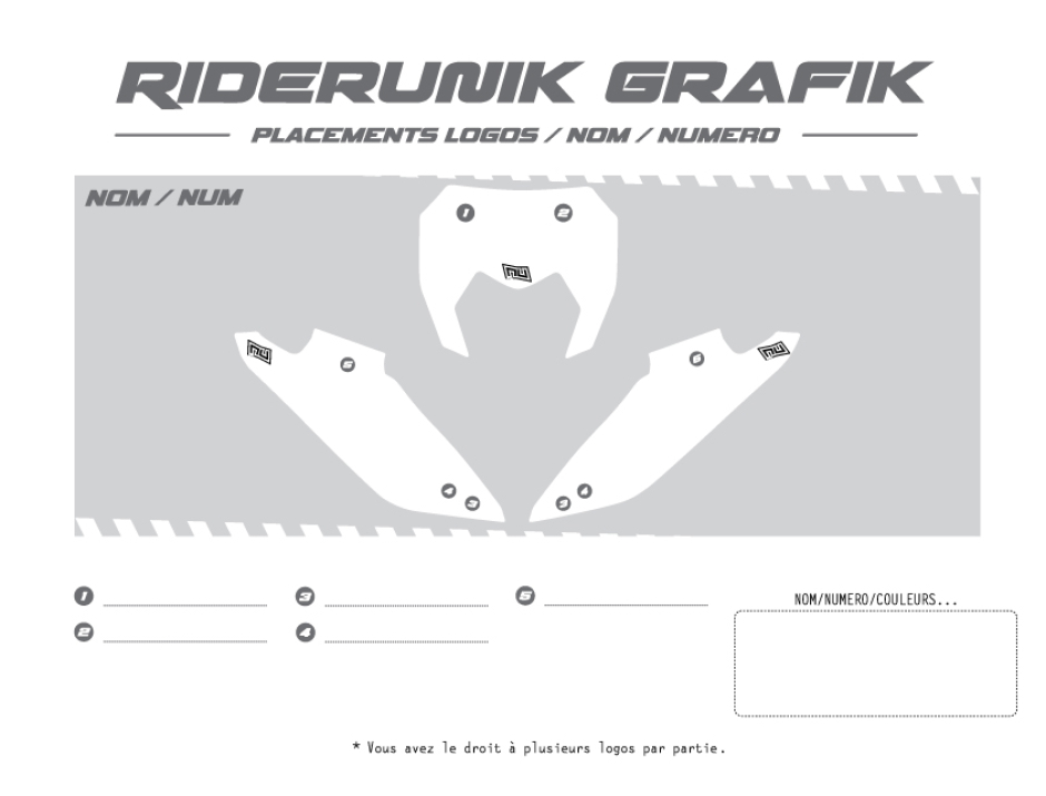 KIT DECO FONDS DE PLAQUES SHERCO 100% PERSO 1