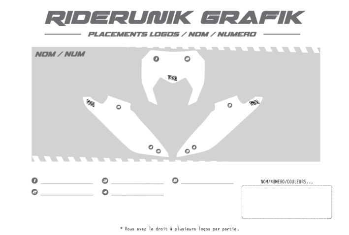 KIT DECO FONDS DE PLAQUES SHERCO 100% PERSO