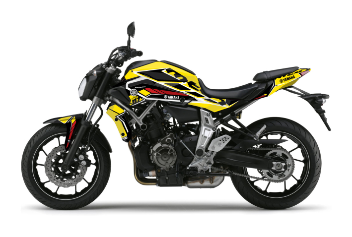 KIT DECO YAMAHA MT 07 CORP JAUNE