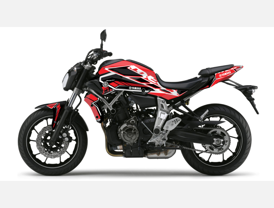 KIT DECO YAMAHA MT 07 CORP ROUGE 1