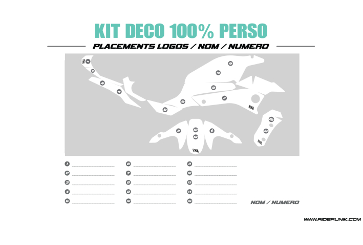 KIT DECO YAMAHA MT 07 100% PERSONNALISE