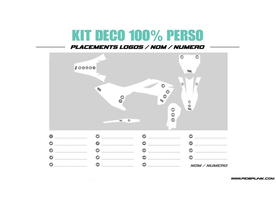 KIT DECO MOTOCROSS HUSQVARNA LIFE TEAL 4