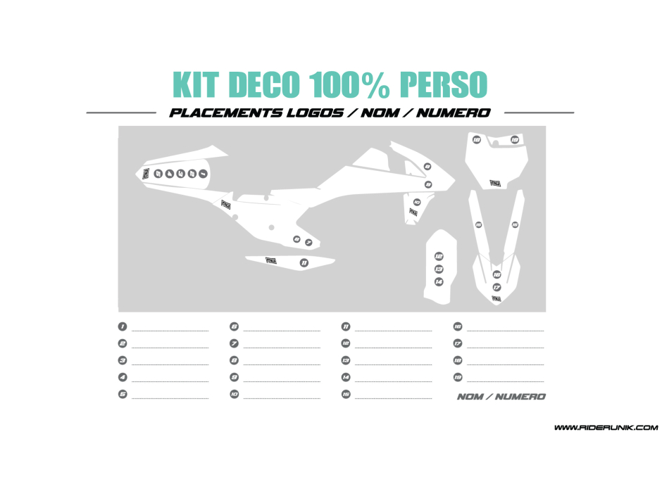 KIT DECO MOTOCROSS KTM FRENCH MUD 5