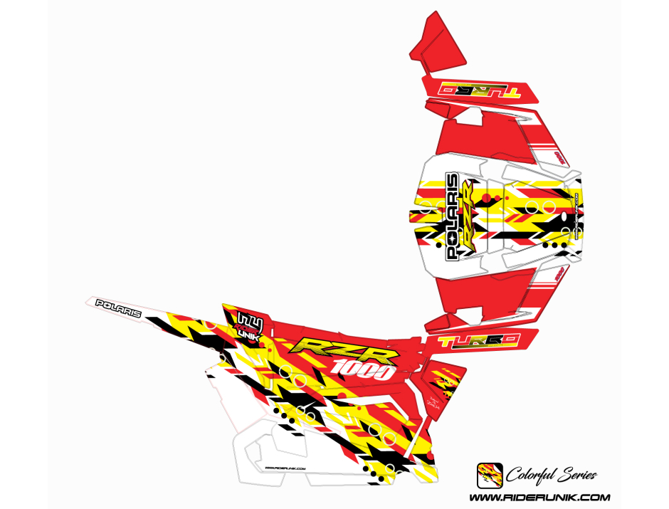 KIT DECO SSV POLARIS RZR Colorful Rouge 2