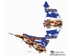 KIT DECO SSV POLARIS RZR Colorful Bleu 2