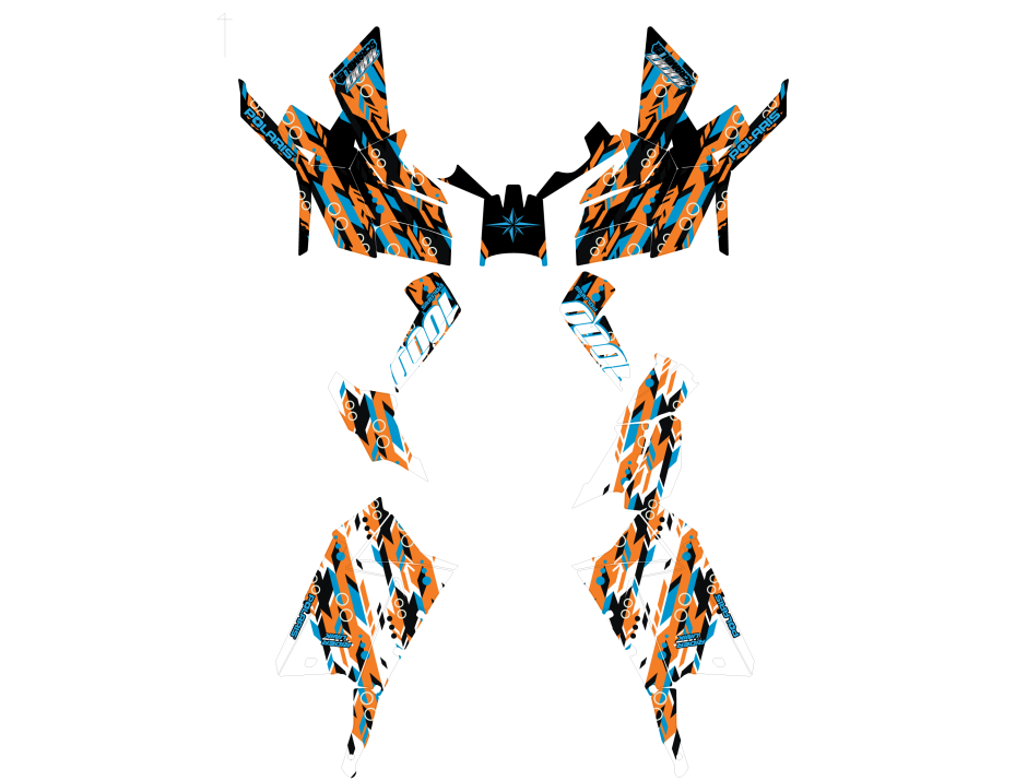 KIT DECO QUAD SCRAMBLER 1000 COLORFUL ORANGE 2