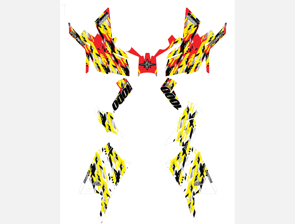 KIT DECO QUAD SCRAMBLER 1000 COLORFUL ROUGE 2