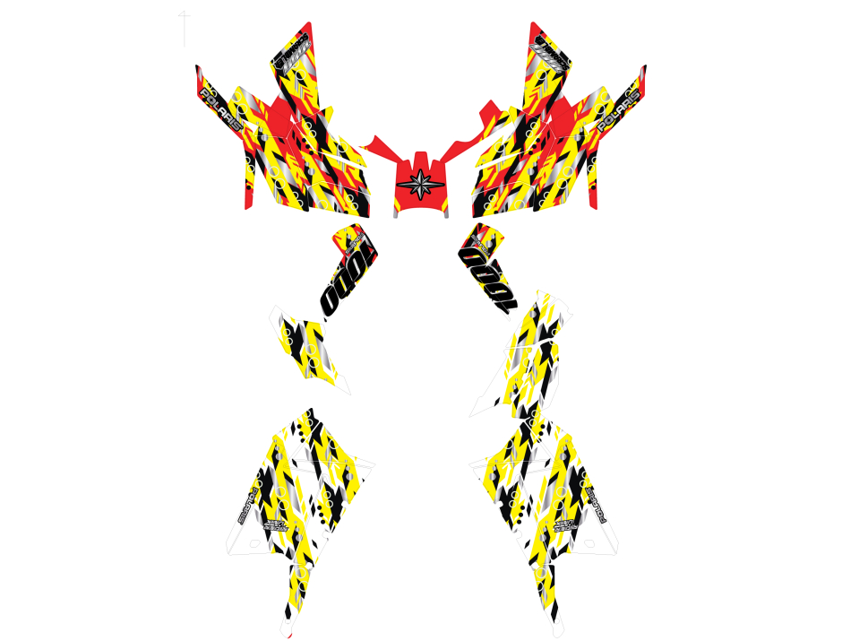 KIT DECO QUAD SCRAMBLER 1000 COLORFUL ROUGE 2