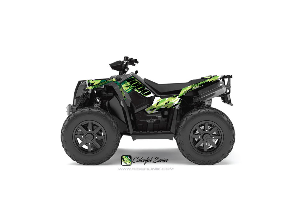 KIT DECO QUAD SCRAMBLER 1000 COLORFUL VERT 1