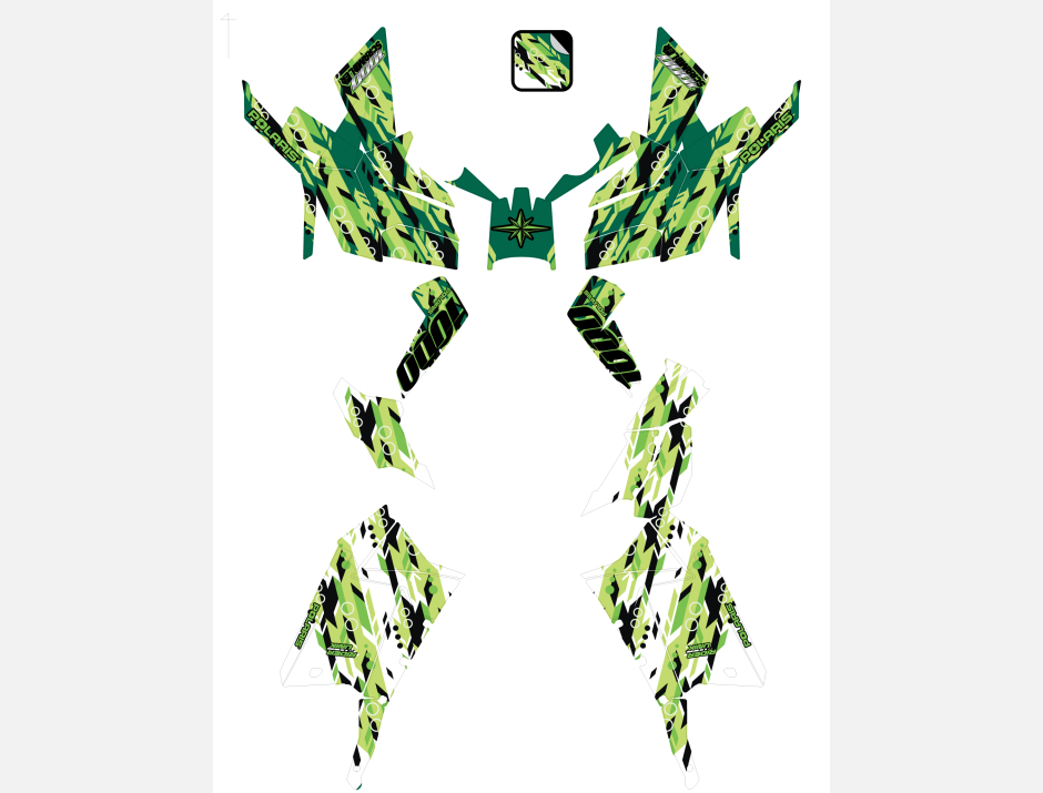 KIT DECO QUAD SCRAMBLER 1000 COLORFUL VERT 2
