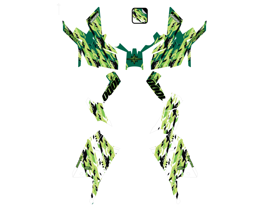 KIT DECO QUAD SCRAMBLER 1000 COLORFUL VERT 2