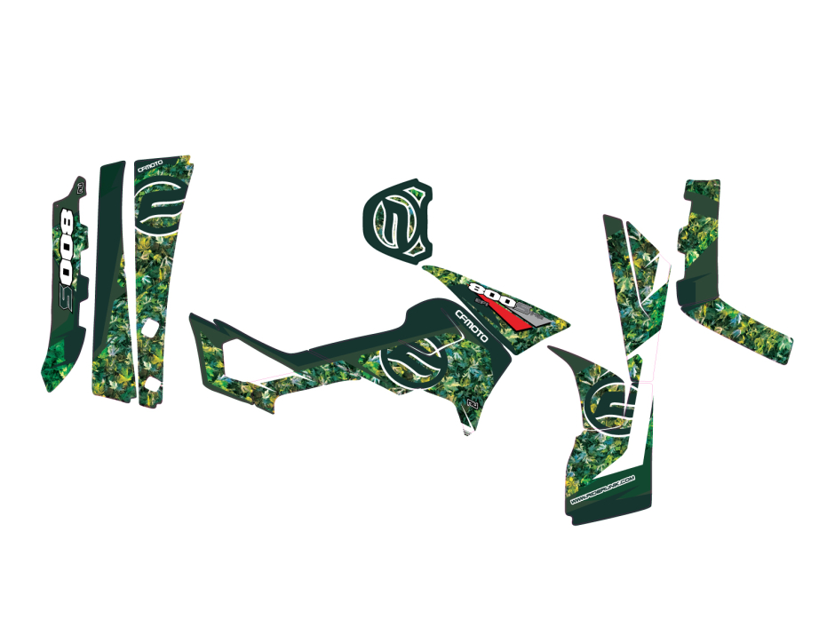 KIT DECO CFORCE 800 QUAD CAMO FEUILLAGE VERT 2