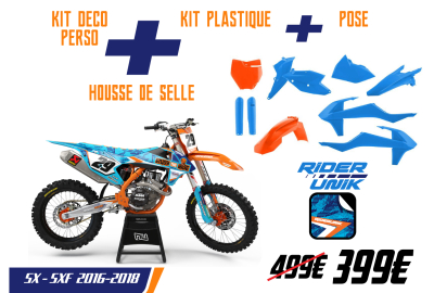 PACK KIT DECO PERSO + HOUSSE DE SELLE + KIT PLASTIQUE + POSE