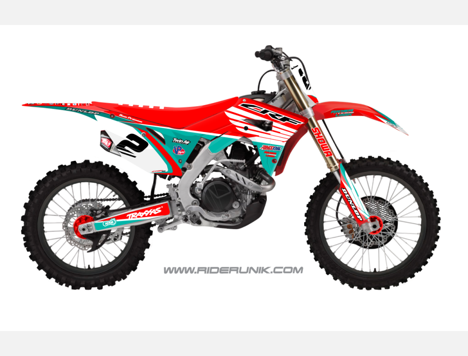 KIT DECO MOTOCROSS TRAX AQUA 1