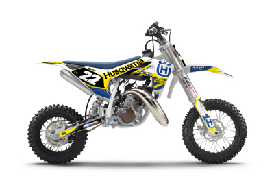 KIT DECO MOTOCROSS 50/65 TC RIDERUNIK TRAX BLEU
