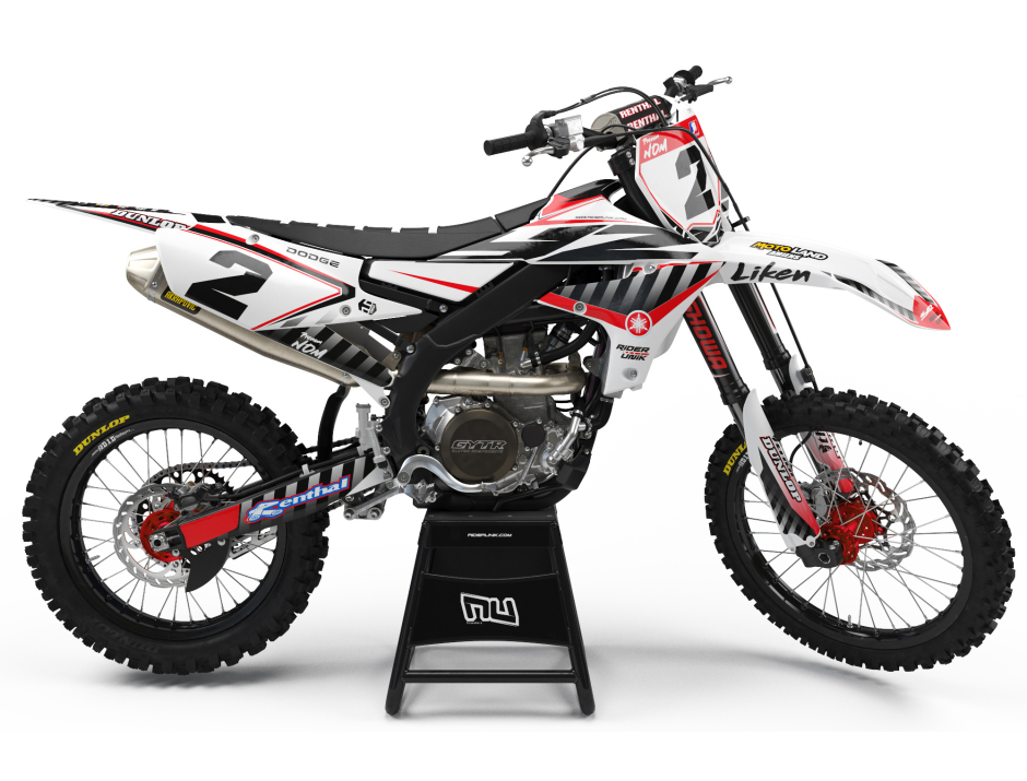 KIT DECO MOTOCROSS LIKEN WHITE RED 1