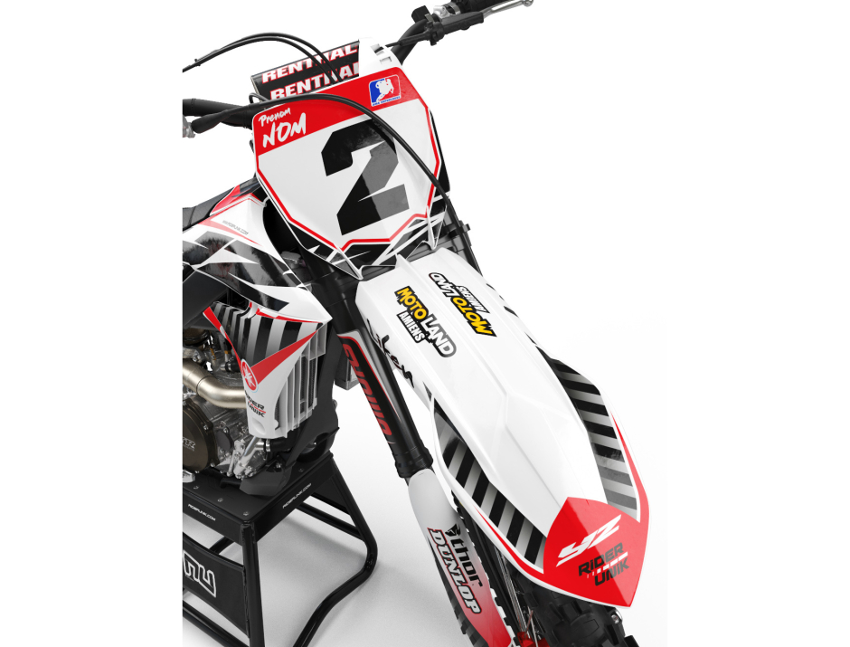 KIT DECO MOTOCROSS LIKEN WHITE RED 2