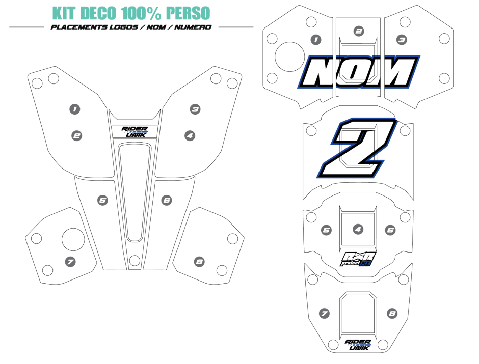 KIT DECO RXR BULLET MERIKA VERT 2