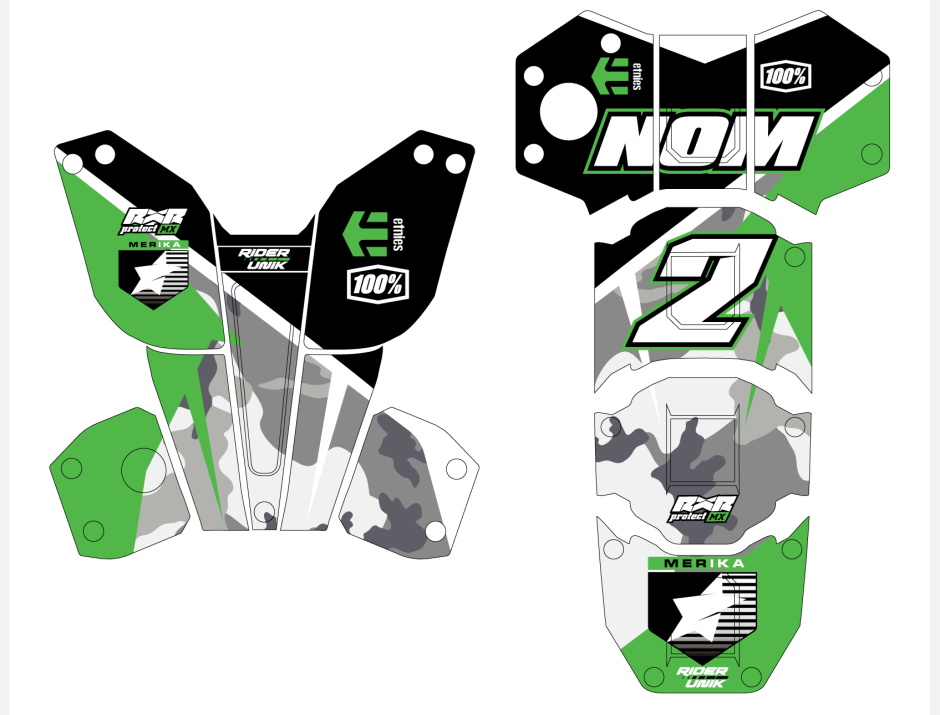 KIT DECO RXR BULLET MERIKA VERT 1