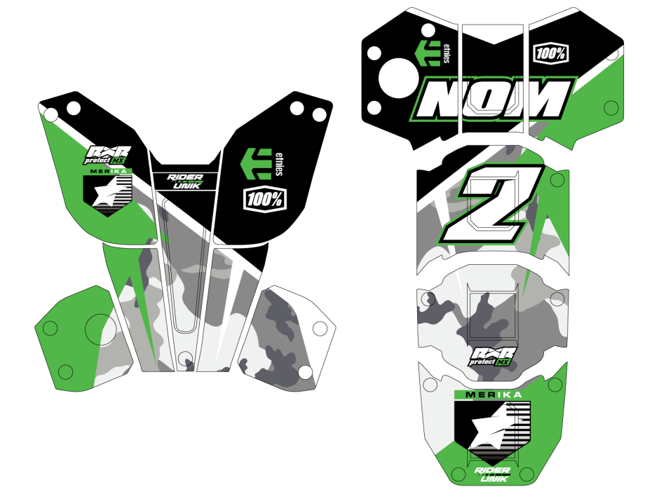 KIT DECO RXR BULLET MERIKA VERT 1