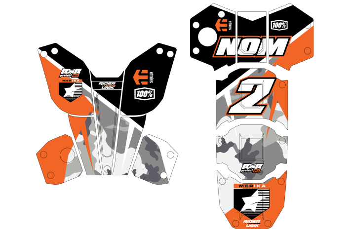 KIT DECO RXR BULLET MERIKA ORANGE