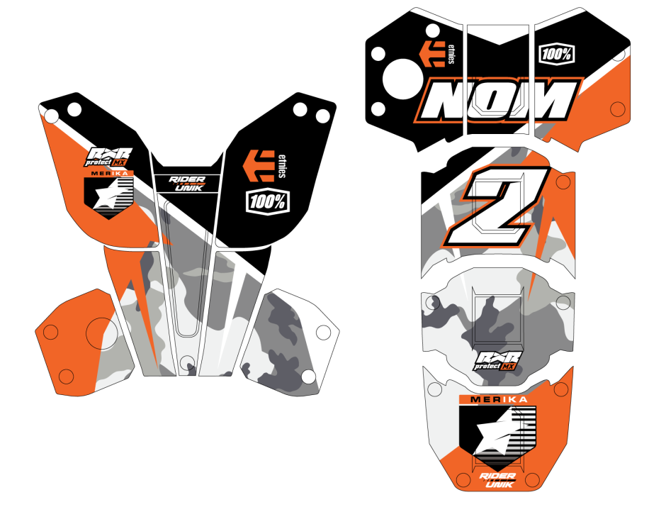 KIT DECO RXR BULLET MERIKA ORANGE 1