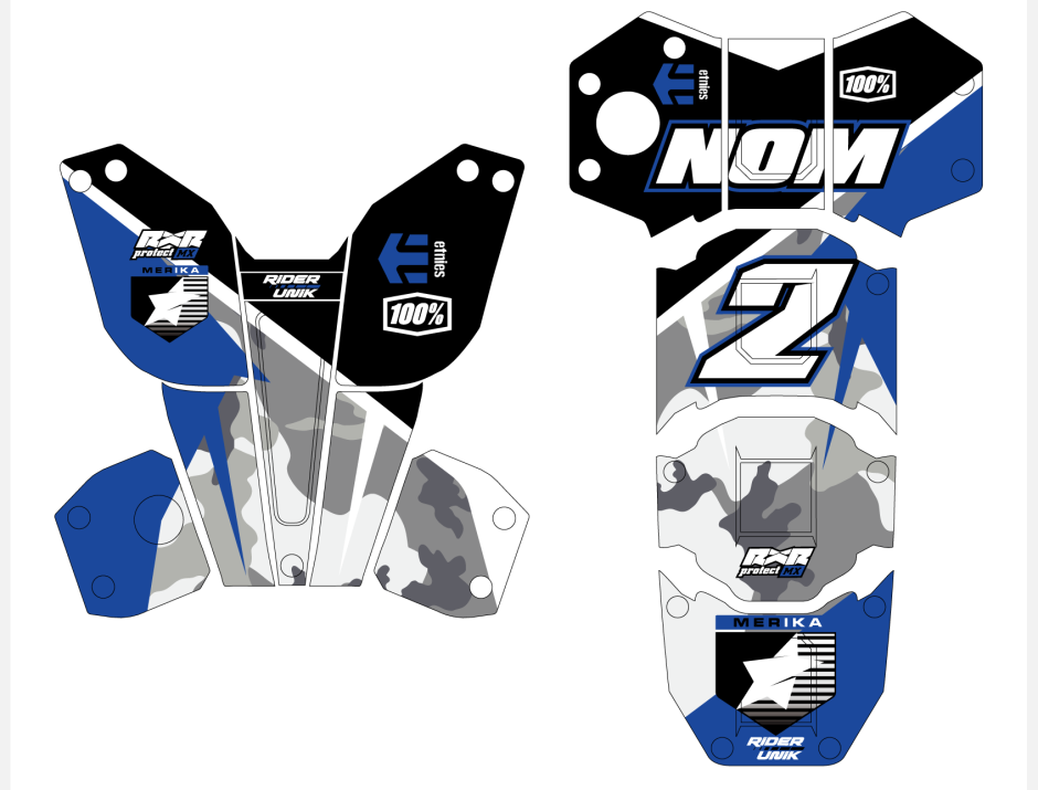 KIT DECO RXR BULLET MERIKA BLEU 1