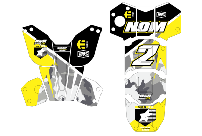 KIT DECO RXR BULLET MERIKA JAUNE