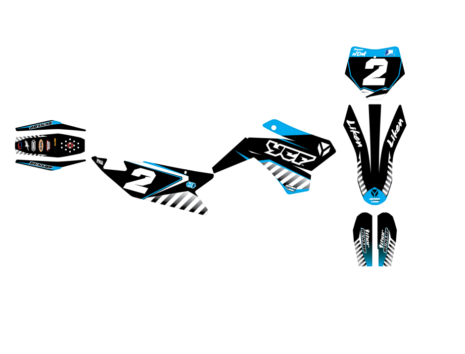 KIT DECO MOTOCROSS YCF BIGY LIKEN CYAN 2