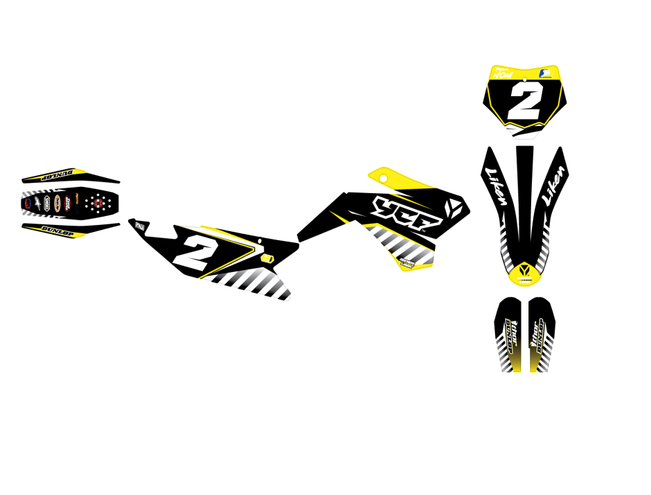 KIT DECO MOTOCROSS YCF BIGY LIKEN JAUNE 2
