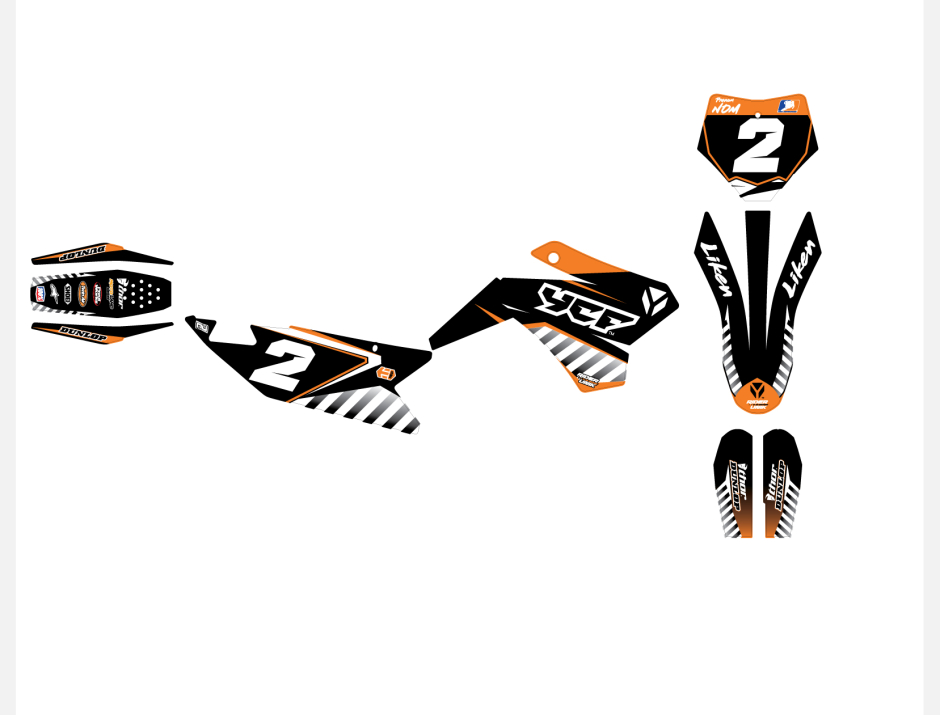 KIT DECO MOTOCROSS YCF BIGY LIKEN ORANGE 2