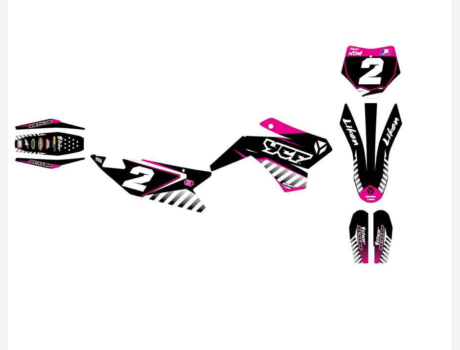 KIT DECO MOTOCROSS YCF BIGY LIKEN ROSE 2