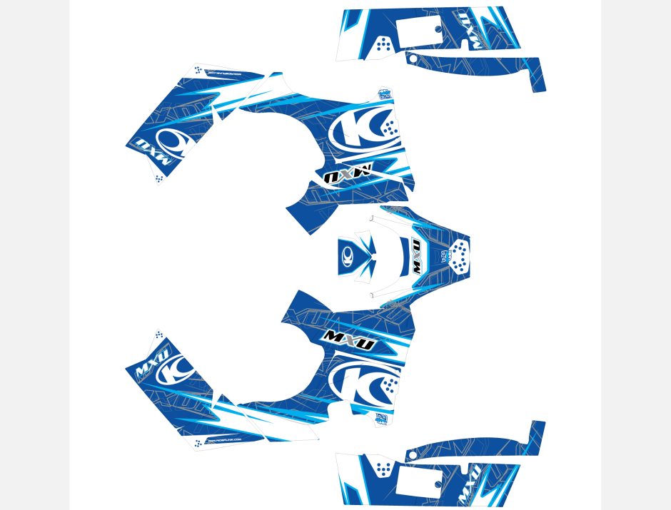 KIT DECO QUAD MXU 550-700i AGRY BLEU 2
