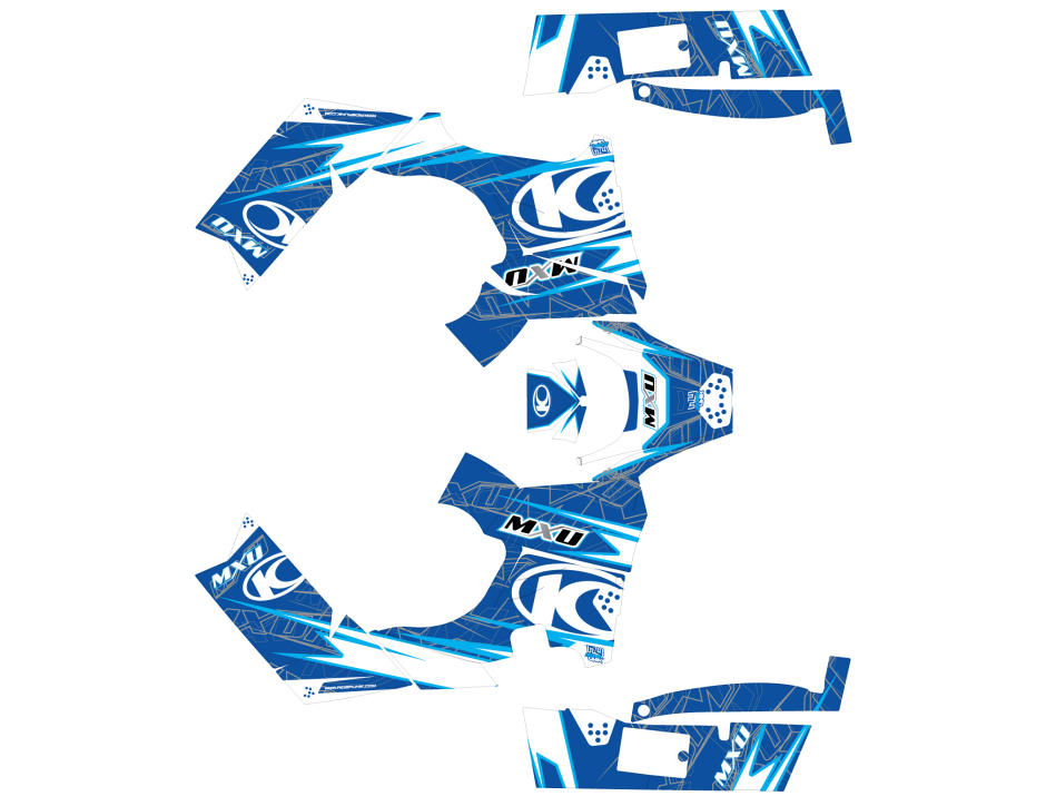 KIT DECO QUAD MXU 550-700i AGRY BLEU 2